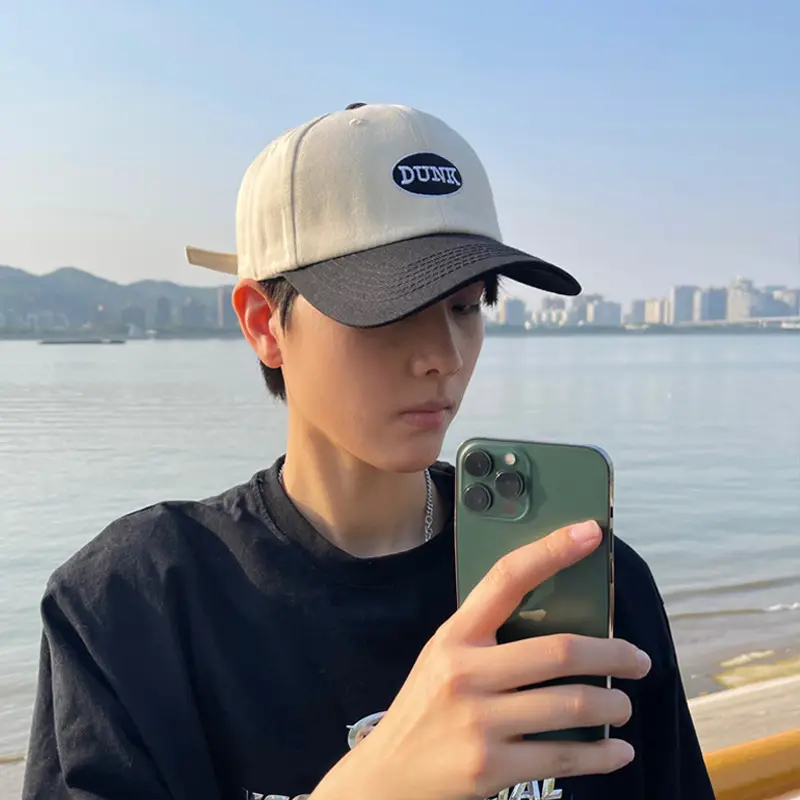 Men's Korean Version Baseball Cap Summer Black White - Image 15