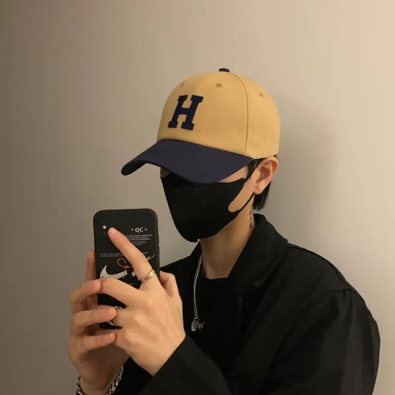 Men's Korean Version Baseball Cap Summer Black White - Image 21
