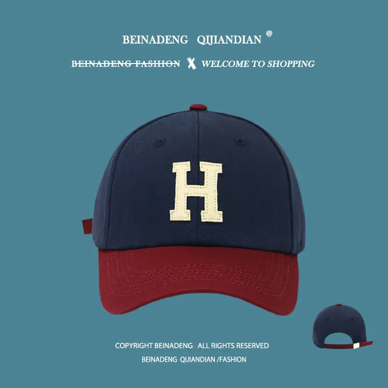 Men's Korean Version Baseball Cap Summer Black White - Image 23