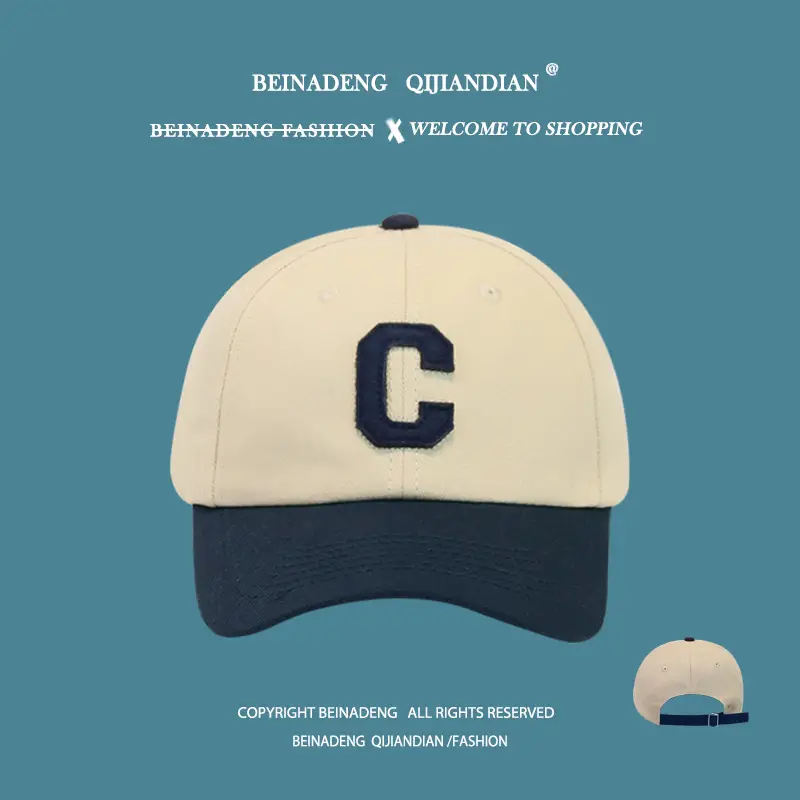 Men's Korean Version Baseball Cap Summer Black White - Image 4