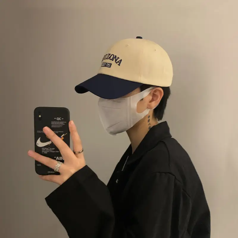 Men's Korean Version Baseball Cap Summer Black White - Image 7