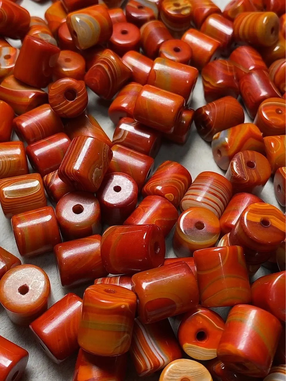 Natural Silk Wrapped Red Agate Beads for Bracelets — feature 5