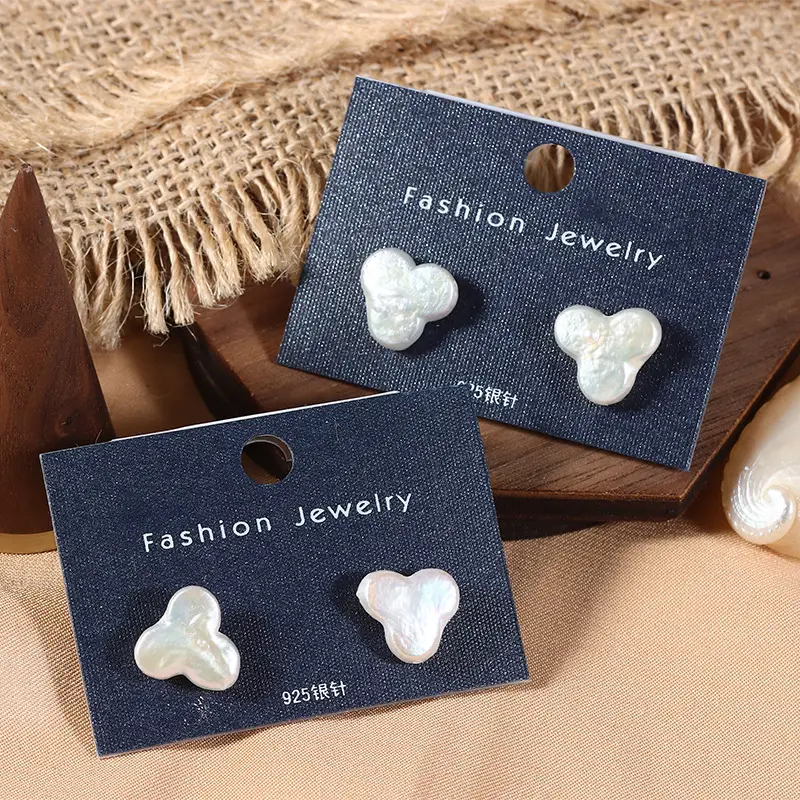 Cute Pearl Earrings S925 Sterling Silver Special Shape