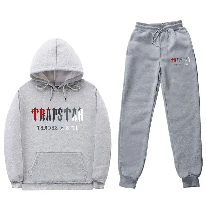 Orange Trapstar Sweatpants & Hoodie Set for Men Women