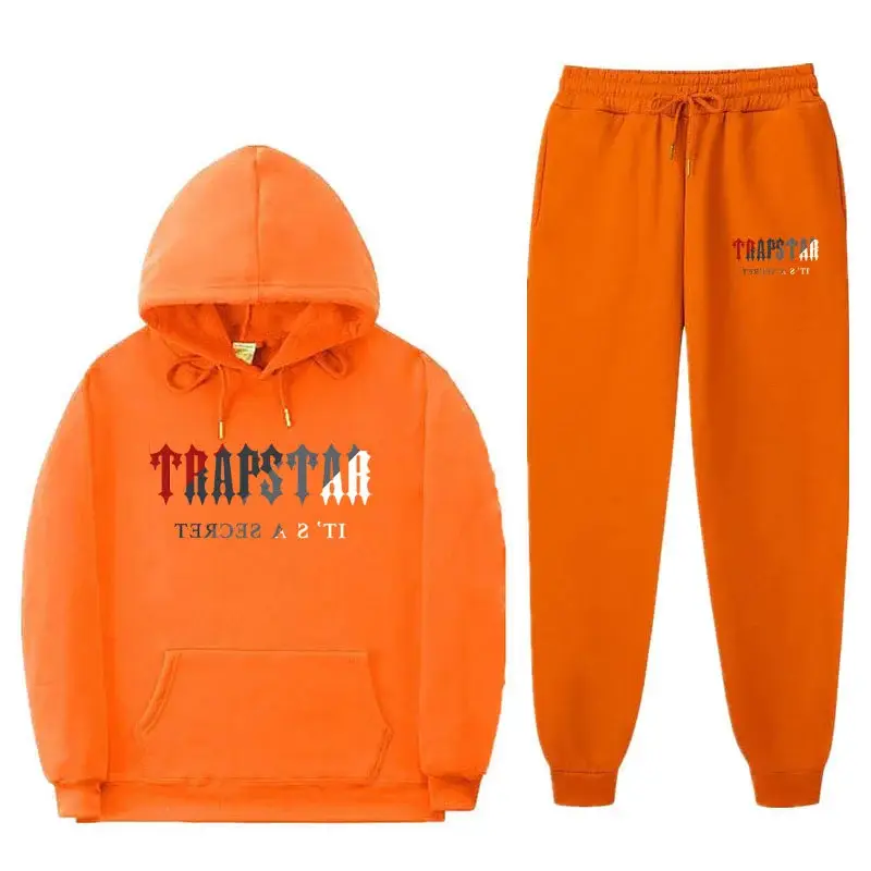 Orange Trapstar Sweatpants & Hoodie Set for Men Women — feature 12