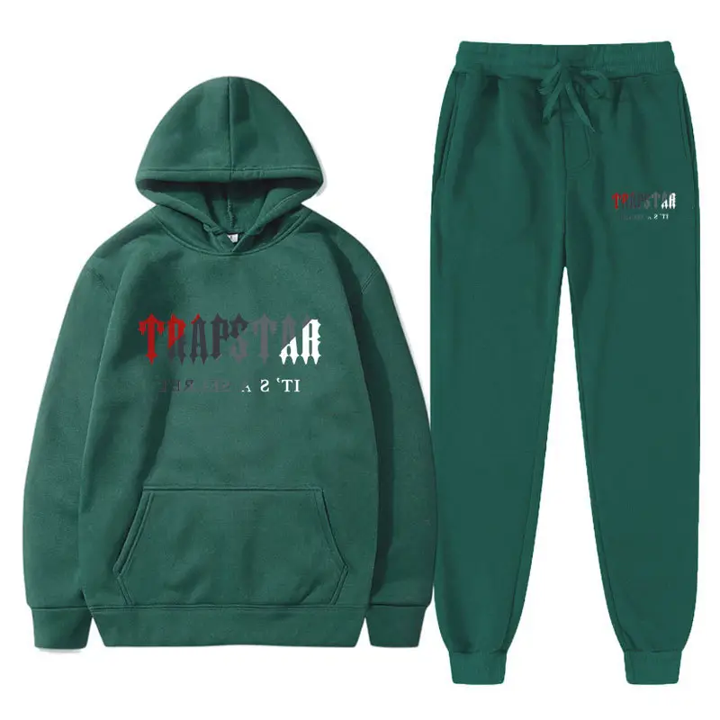 Orange Trapstar Sweatpants & Hoodie Set for Men Women
