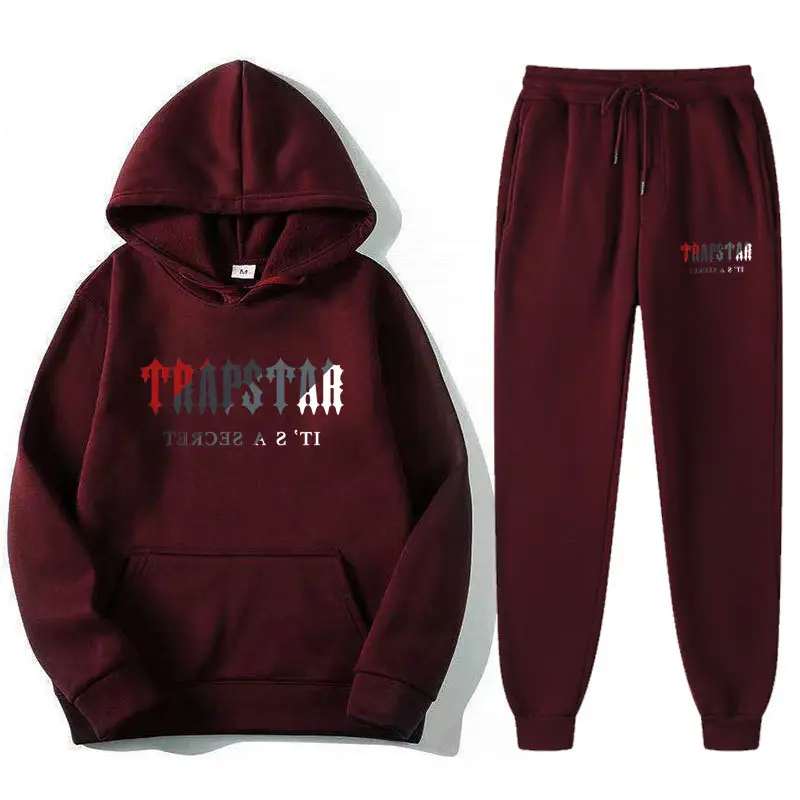 Orange Trapstar Sweatpants & Hoodie Set for Men Women