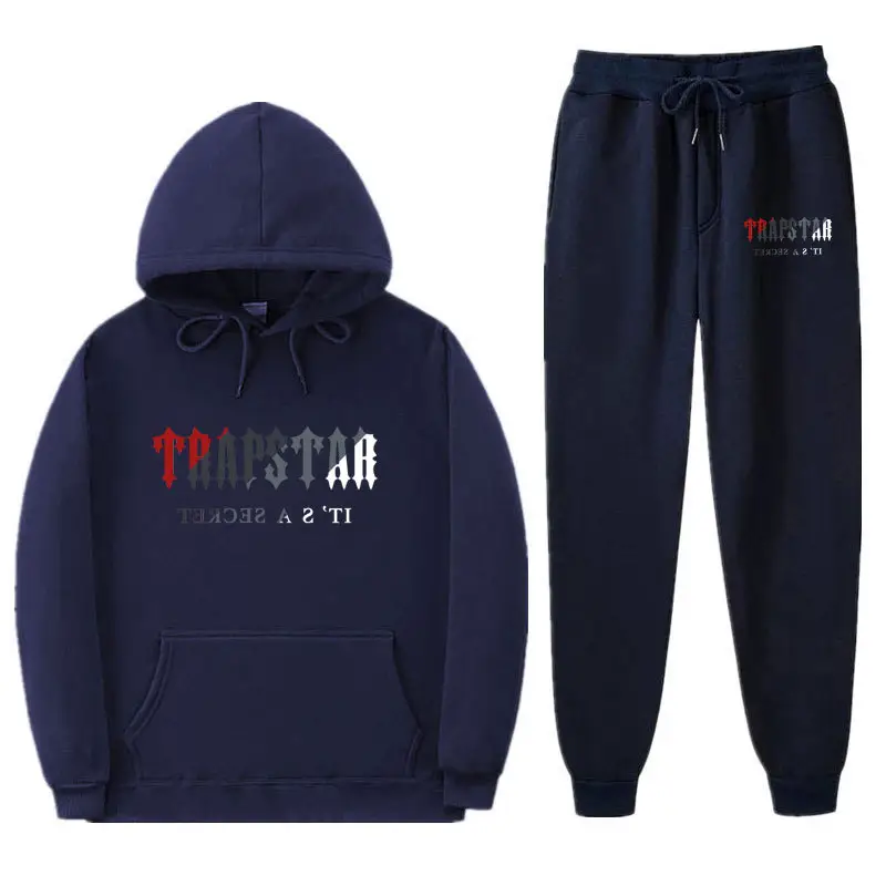 Orange Trapstar Sweatpants & Hoodie Set for Men Women