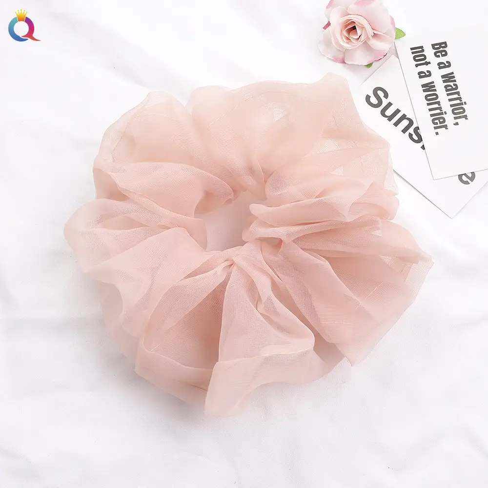 Qiyue Super Large Chiffon Hair Bands Solid Color - Image 27