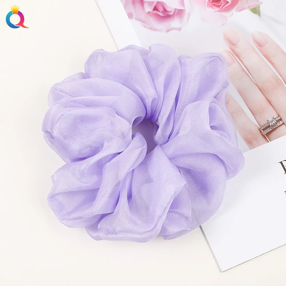 Qiyue Super Large Chiffon Hair Bands Solid Color - Image 7