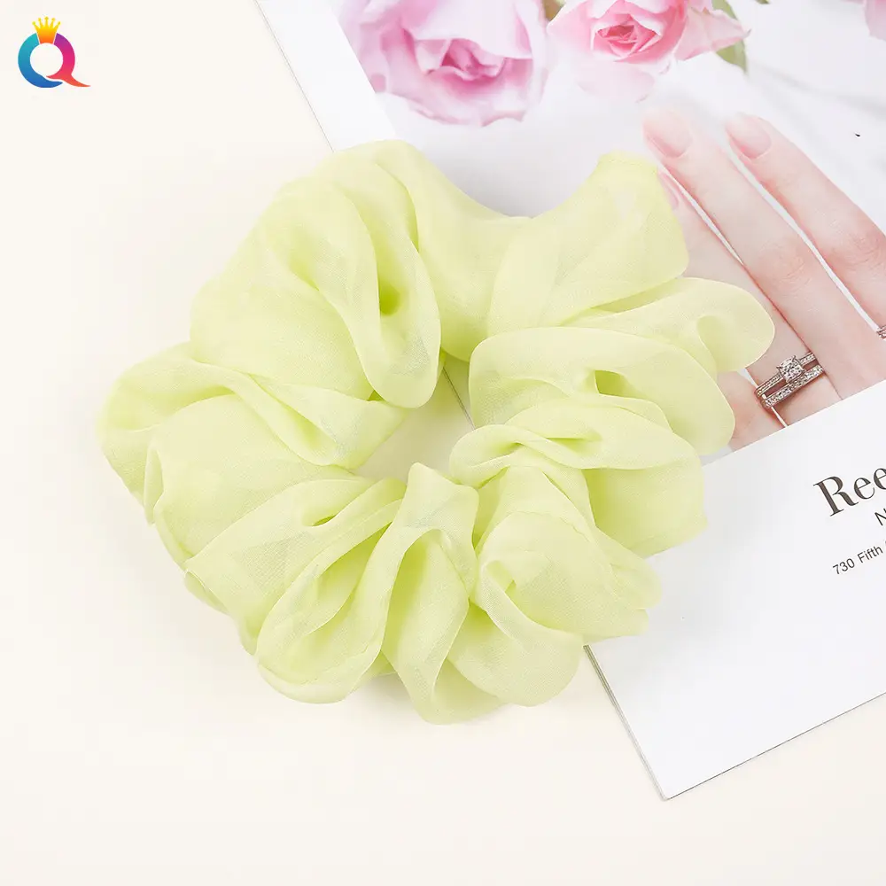 Qiyue Super Large Chiffon Hair Bands Solid Color - Image 9