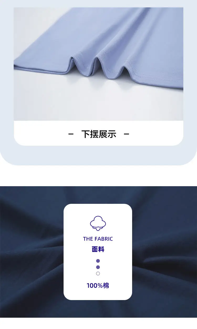 220g Heavyweight White T-Shirt Loose Round Neck — feature 13