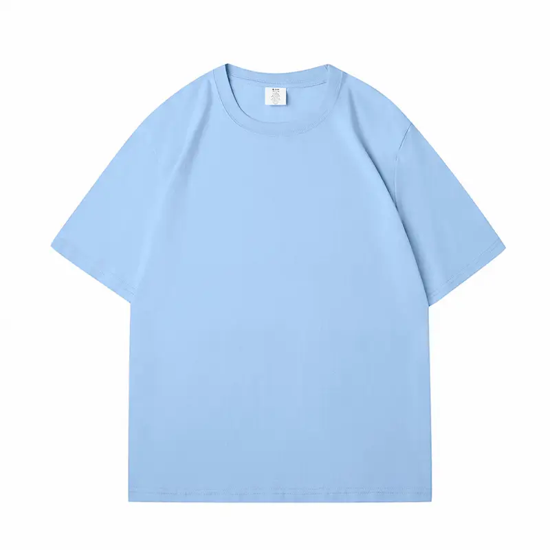 220g Heavyweight White T-Shirt Loose Round Neck - Image 14