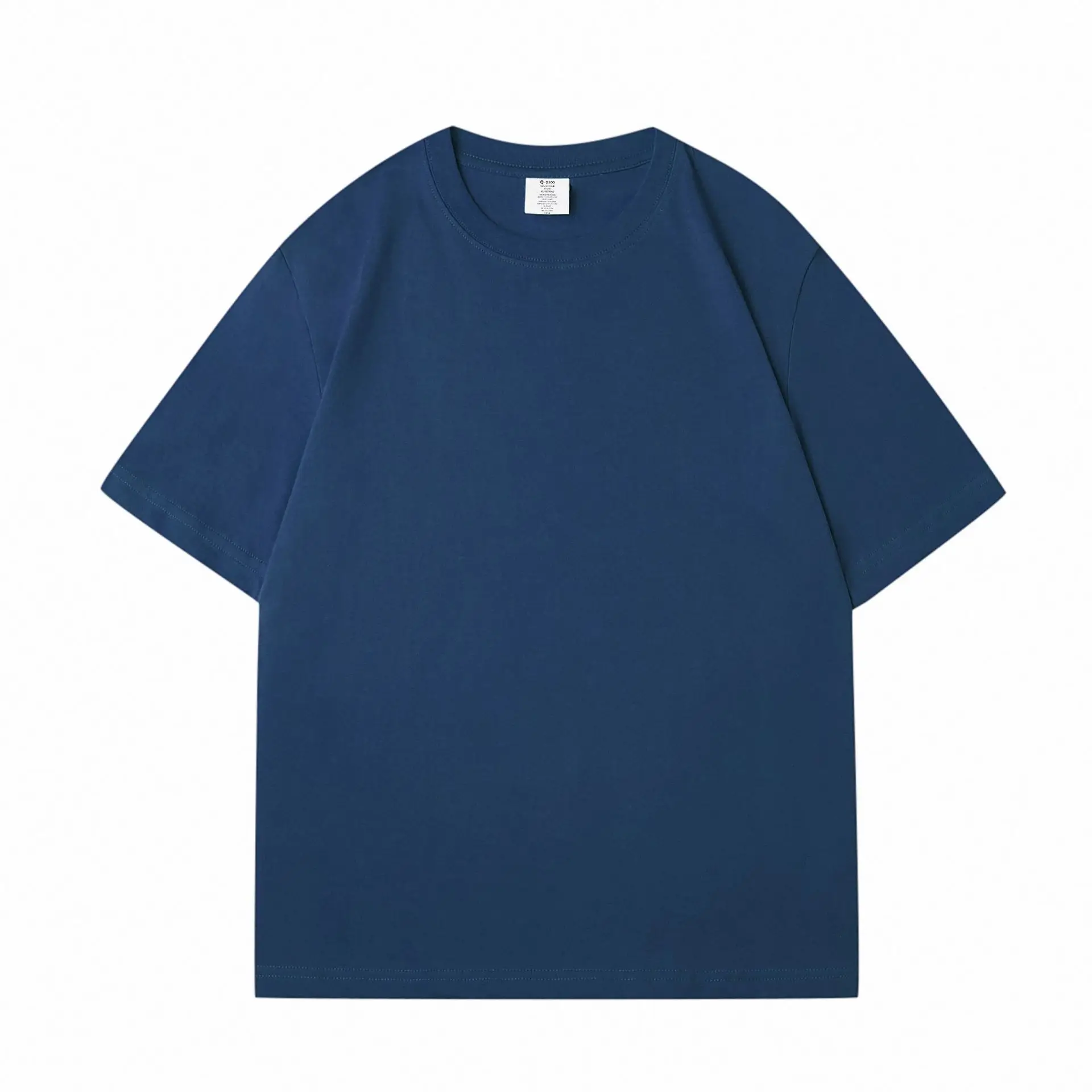 220g Heavyweight White T-Shirt Loose Round Neck - Image 8