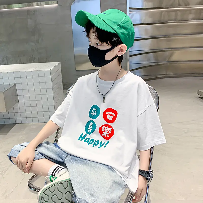 Children T-Shirt Cartoon Print Summer Wear Loose Fit