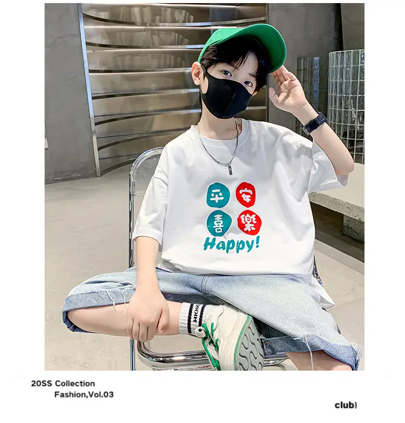 Children T-Shirt Cartoon Print Summer Wear Loose Fit — feature 14