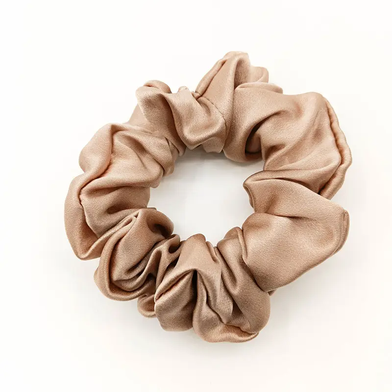 Black Silk Hair Scrunchie Medium Size 3.5cm - Image 14
