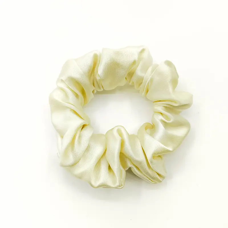 Black Silk Hair Scrunchie Medium Size 3.5cm - Image 16