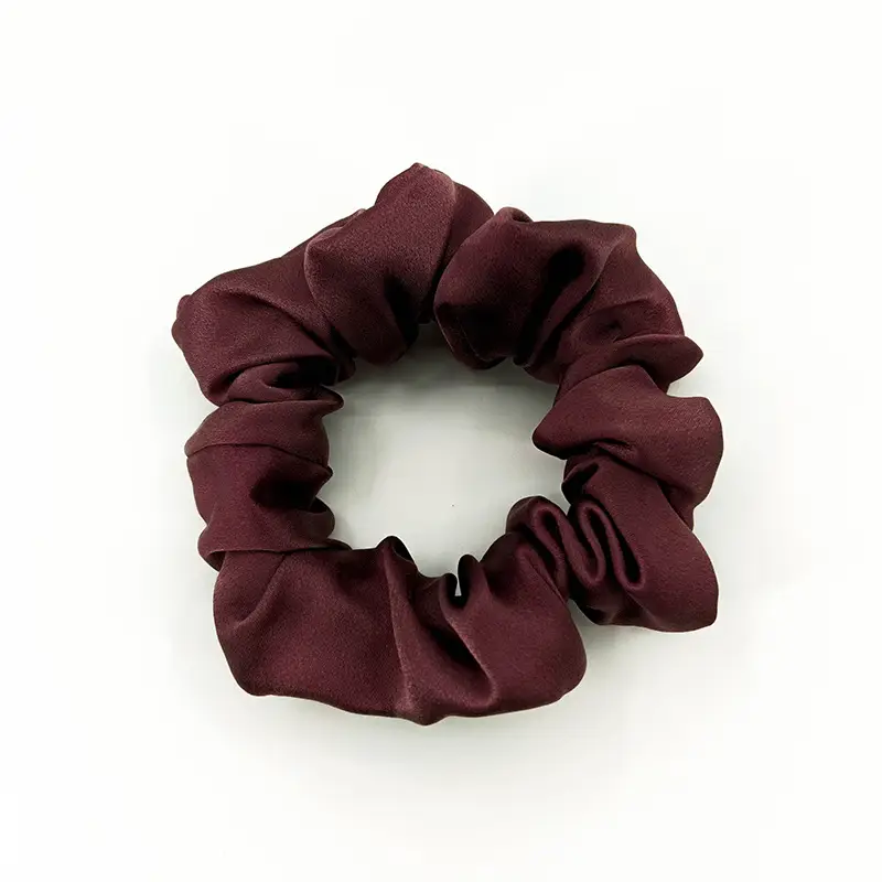 Black Silk Hair Scrunchie Medium Size 3.5cm - Image 18