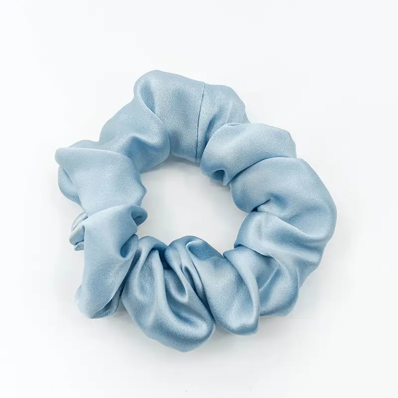 Black Silk Hair Scrunchie Medium Size 3.5cm - Image 20