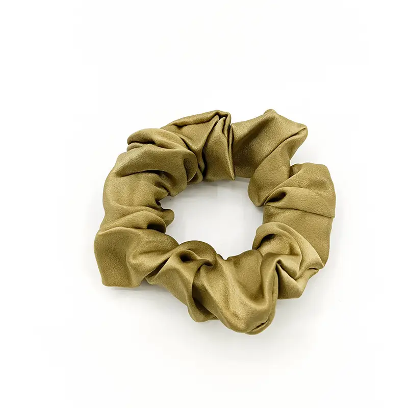 Black Silk Hair Scrunchie Medium Size 3.5cm - Image 22