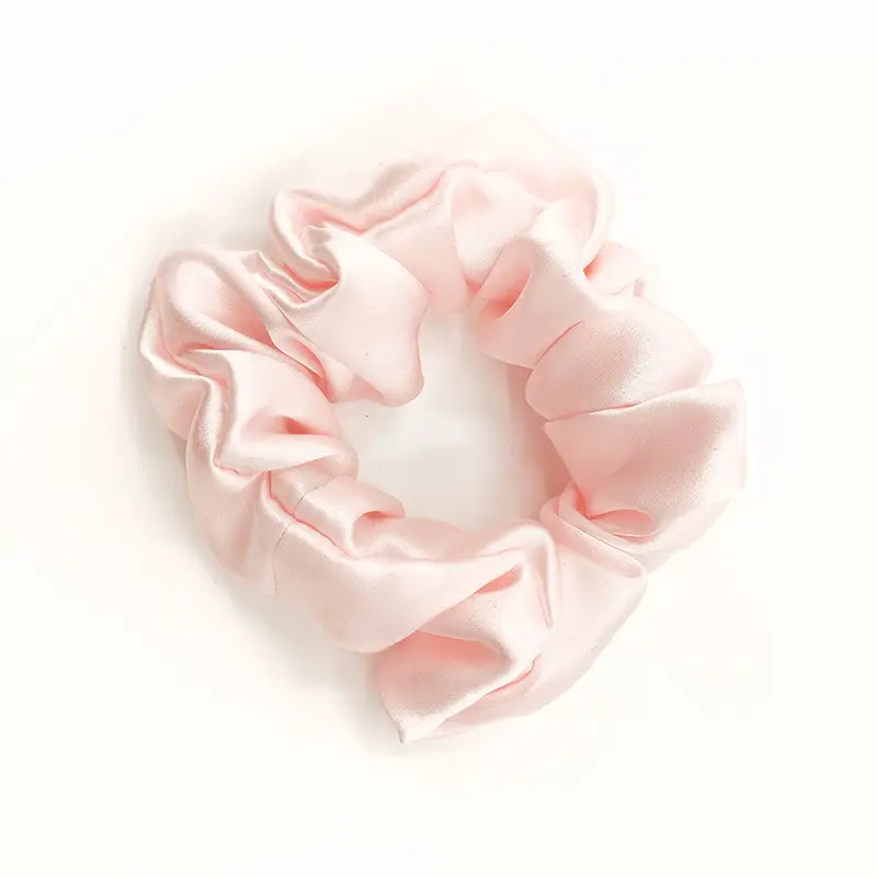 Black Silk Hair Scrunchie Medium Size 3.5cm - Image 3