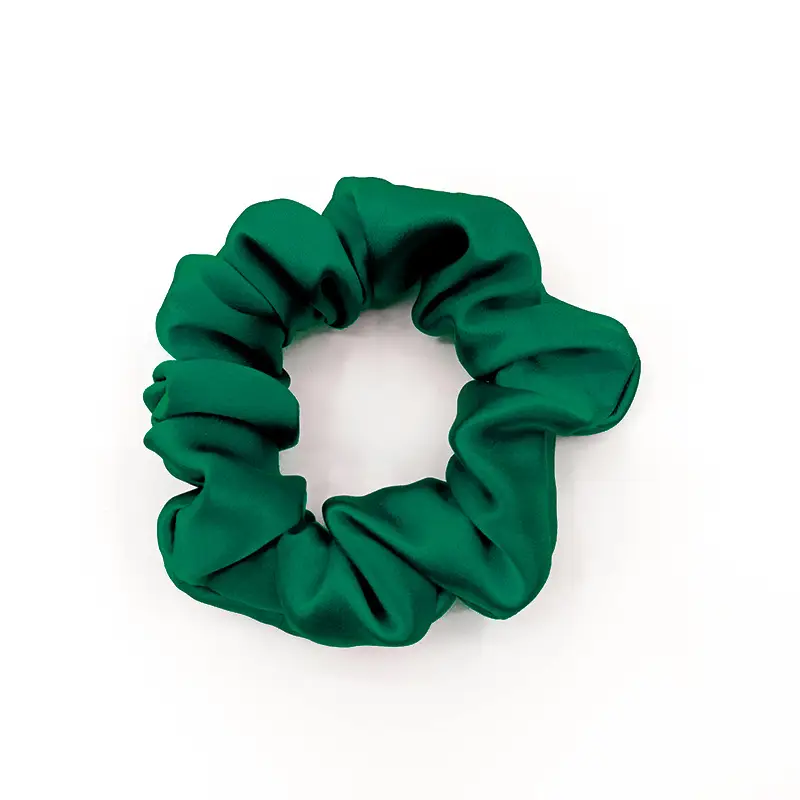 Black Silk Hair Scrunchie Medium Size 3.5cm - Image 30
