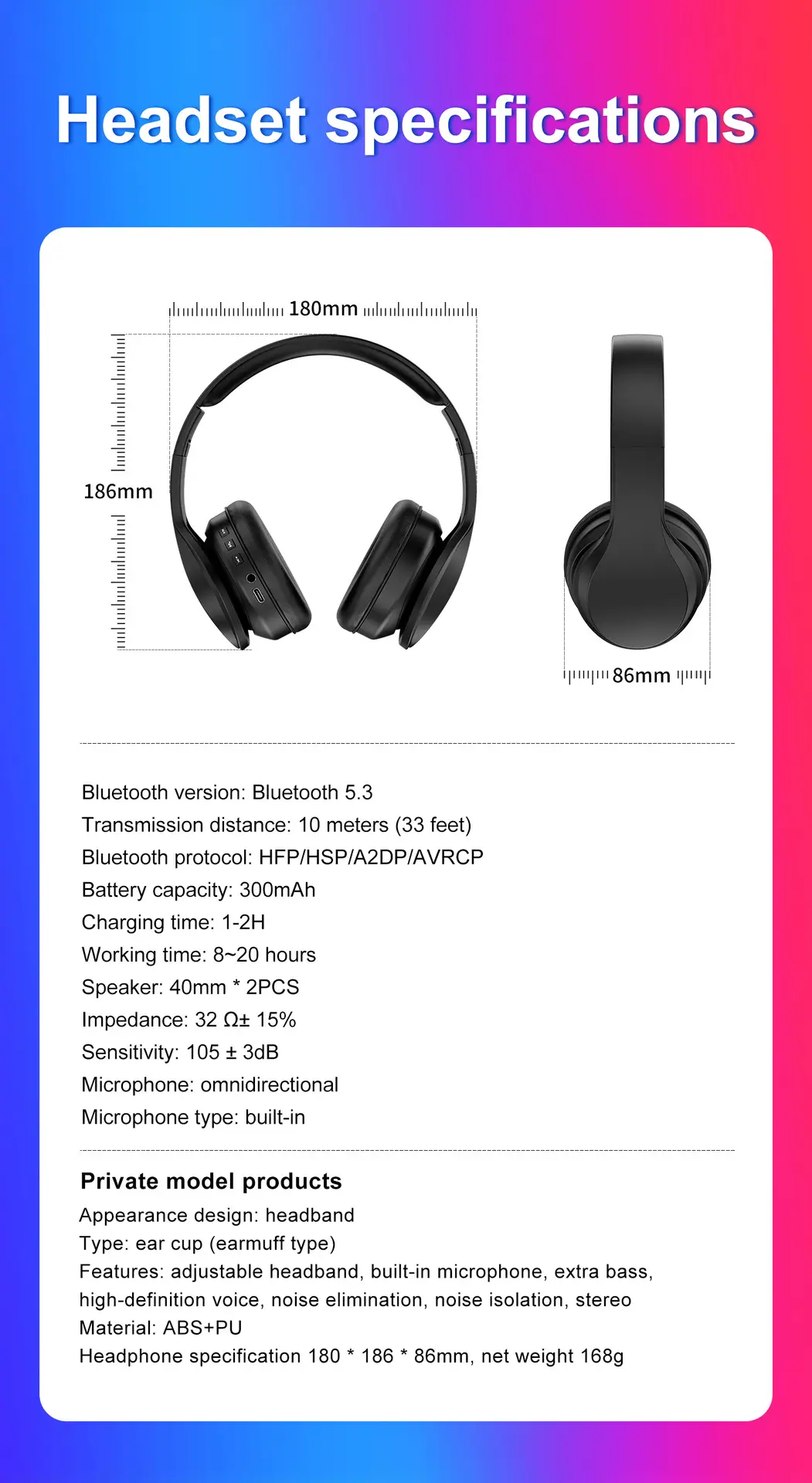 Cross-Border Bluetooth Headphones with Long Battery & Long Range — feature 3