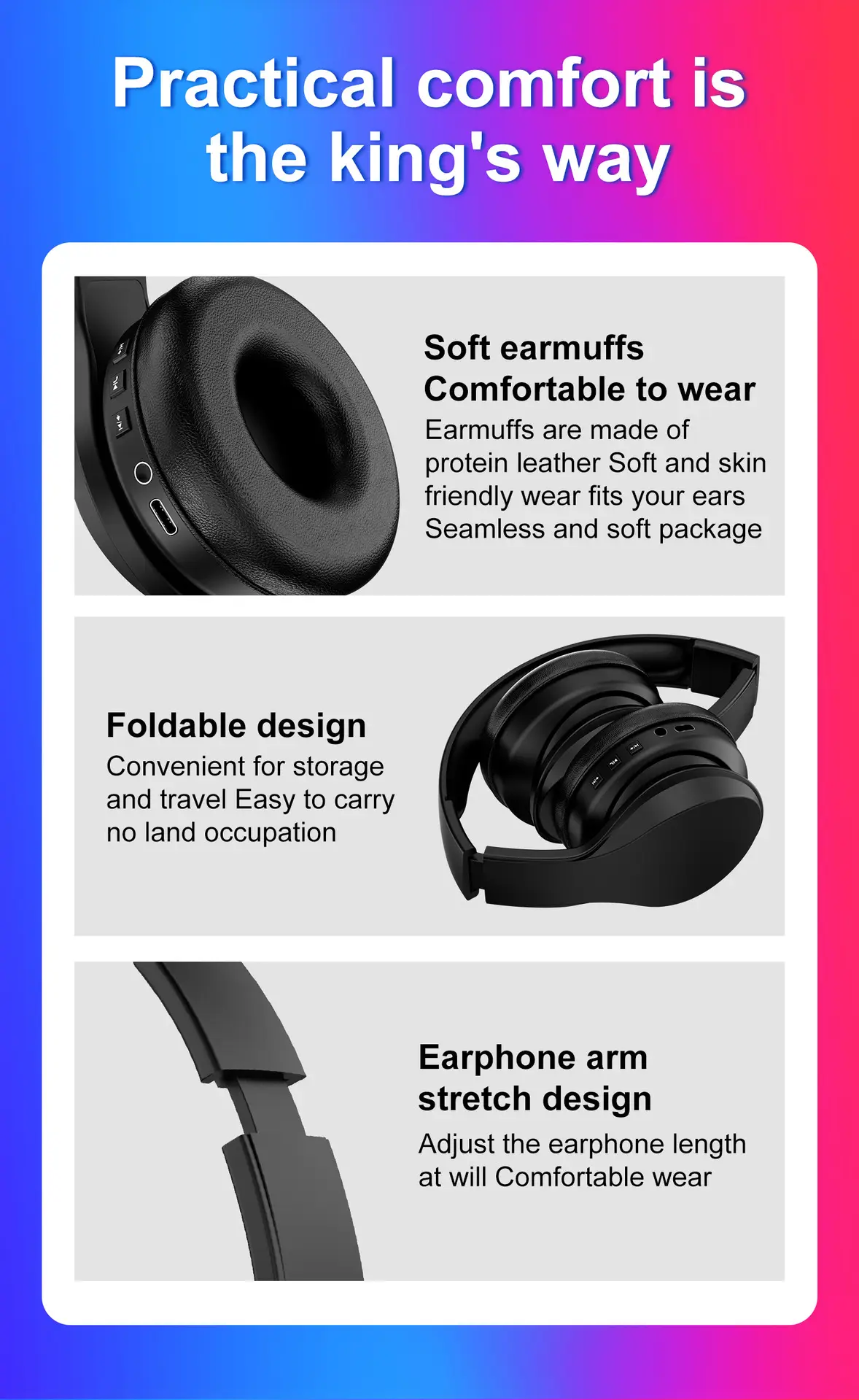 Cross-Border Bluetooth Headphones with Long Battery & Long Range — feature 5