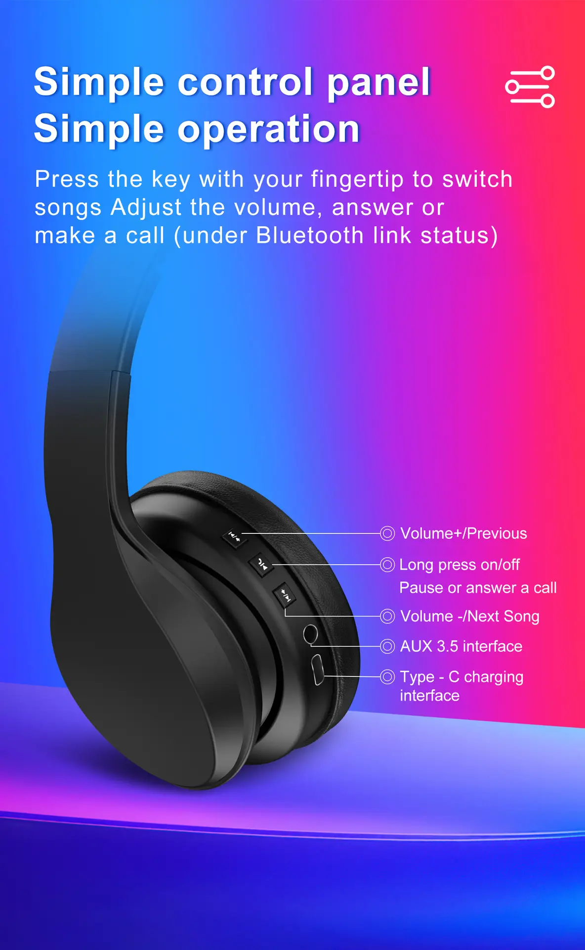 Cross-Border Bluetooth Headphones with Long Battery & Long Range — feature 6