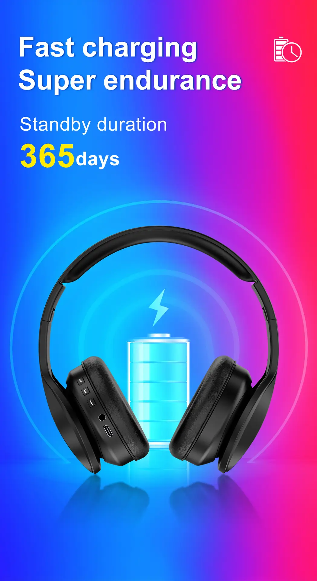 Cross-Border Bluetooth Headphones with Long Battery & Long Range — feature 9