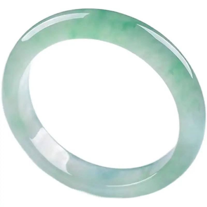 Natural Burmese Jade Bracelet Light Sun Green A-Grade - Image 5