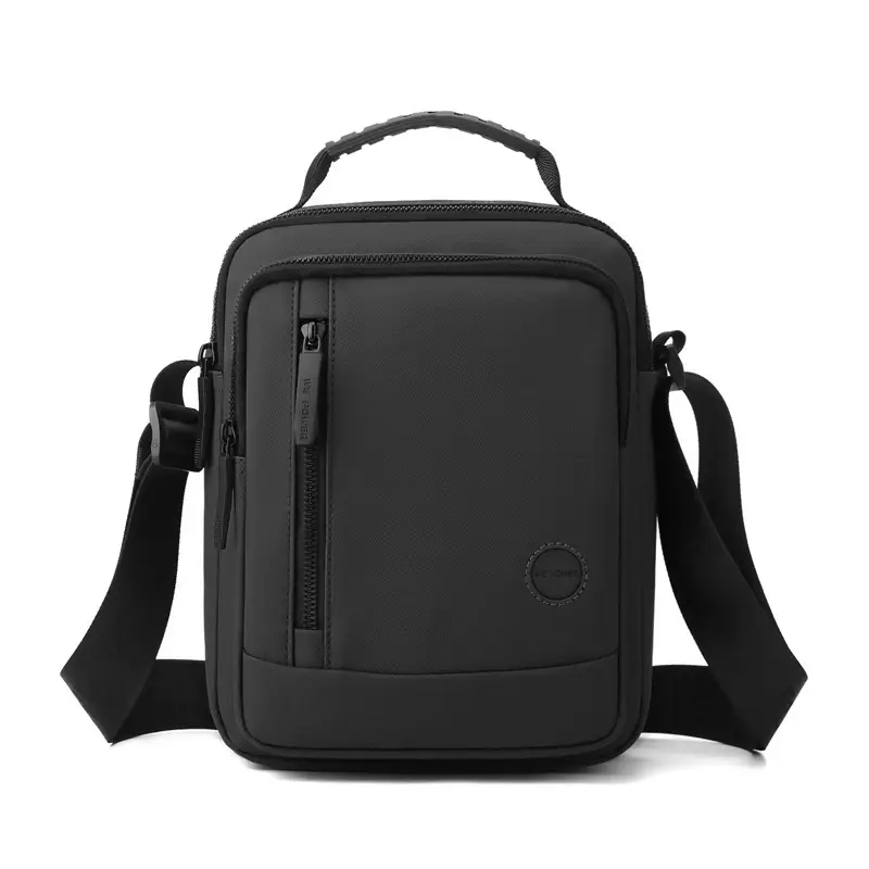 New Men's Black Shoulder Bag Large Capacity Casual Portable - Image 5