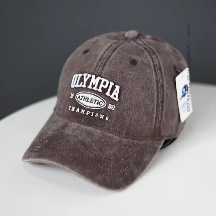 Washed Denim Athlete Champion Cap Green