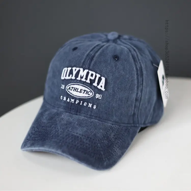 Washed Denim Athlete Champion Cap Green