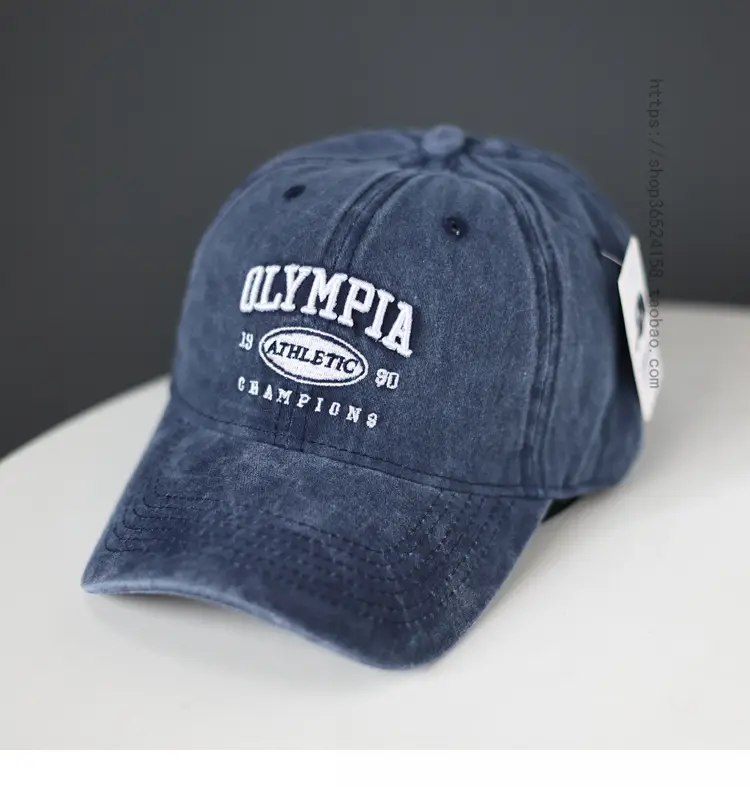 Washed Denim Athlete Champion Cap Green