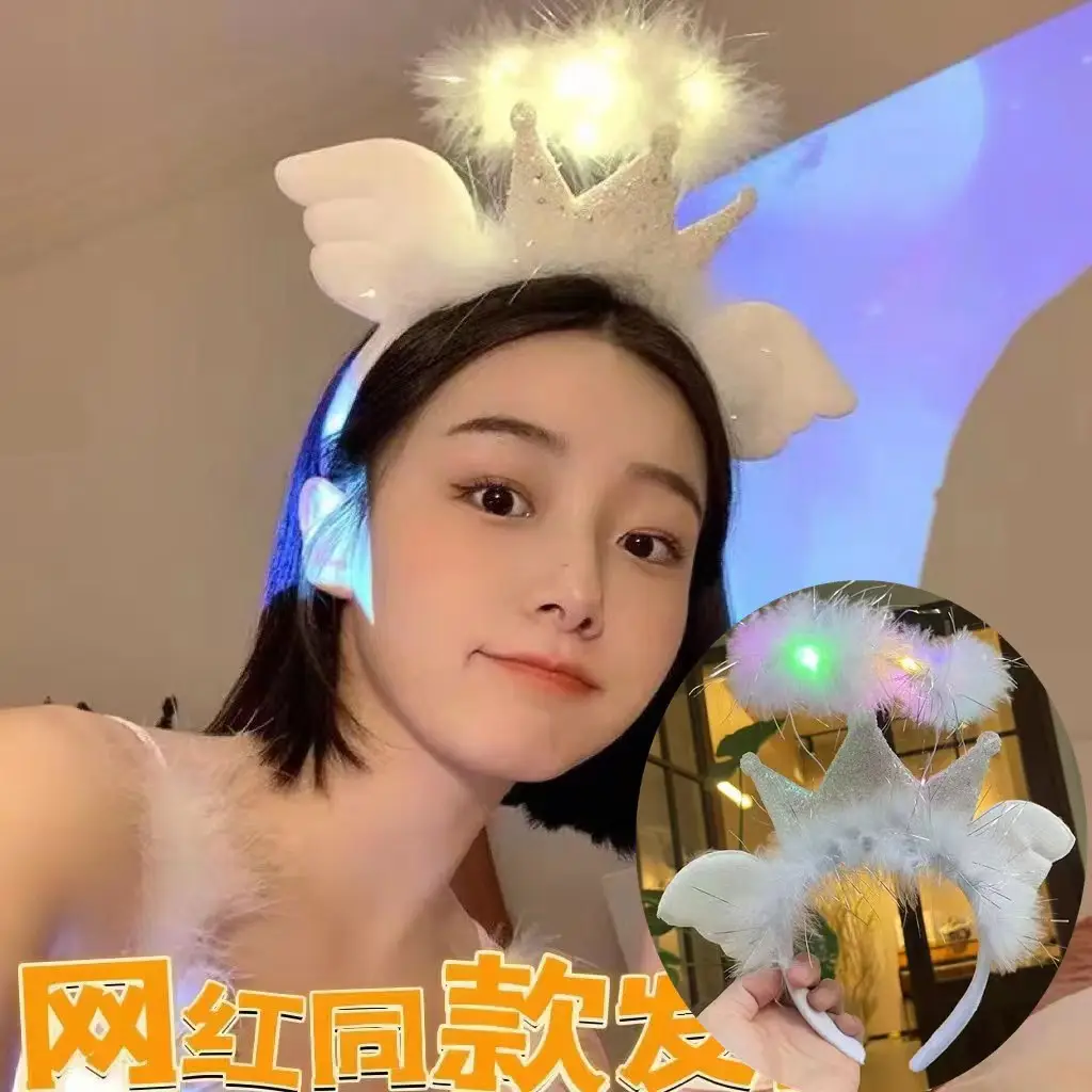 Korean Style Fox Cat Ear Headband with LED Light - Image 10
