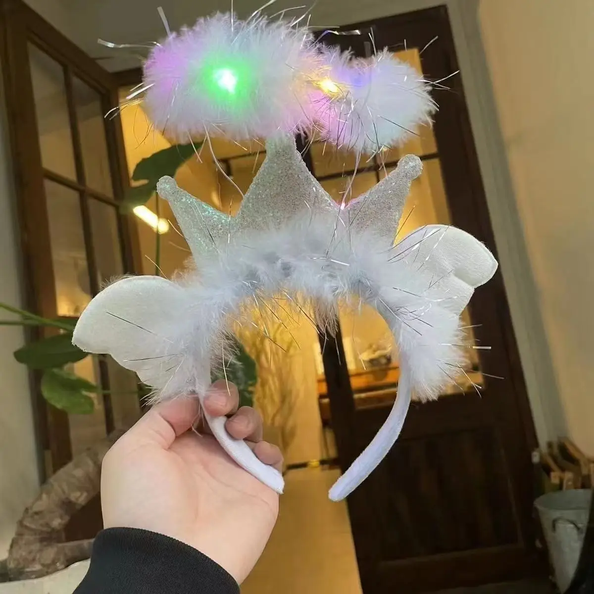 Korean Style Fox Cat Ear Headband with LED Light - Image 11
