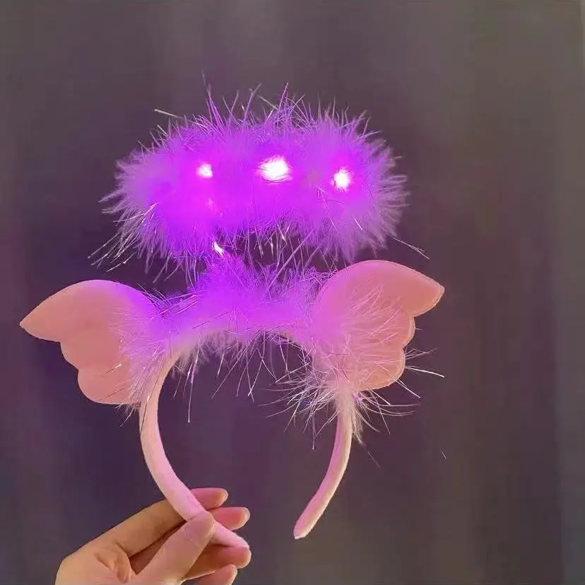Korean Style Fox Cat Ear Headband with LED Light - Image 14
