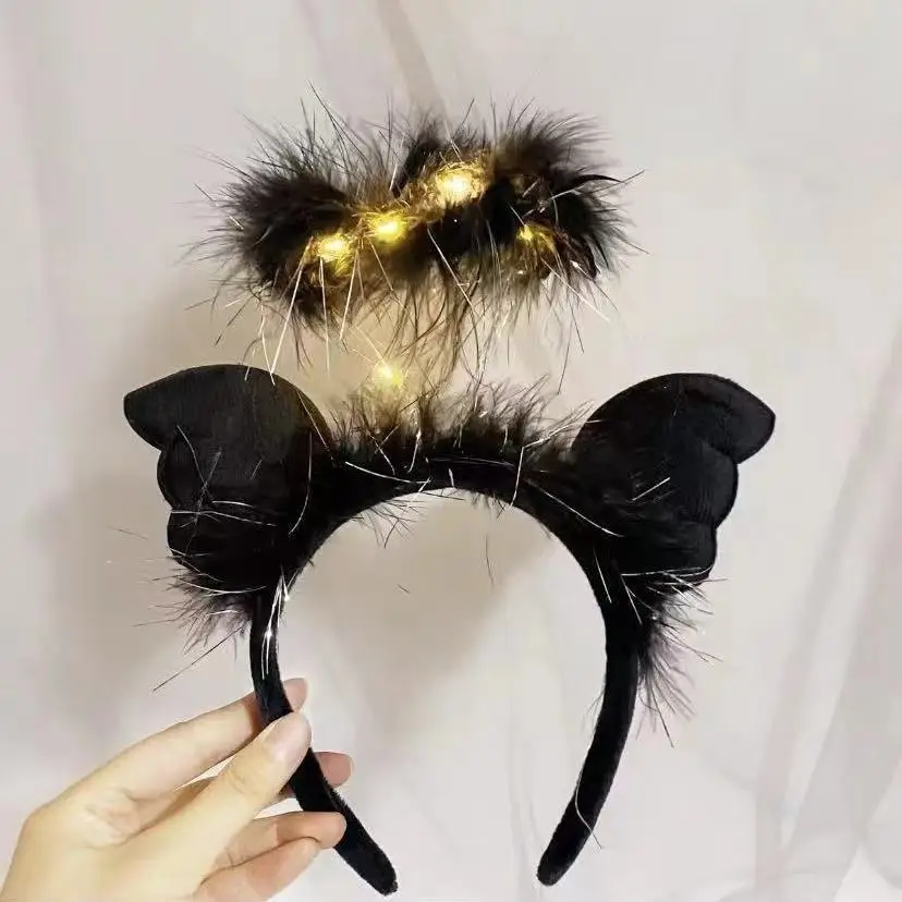 Korean Style Fox Cat Ear Headband with LED Light - Image 16