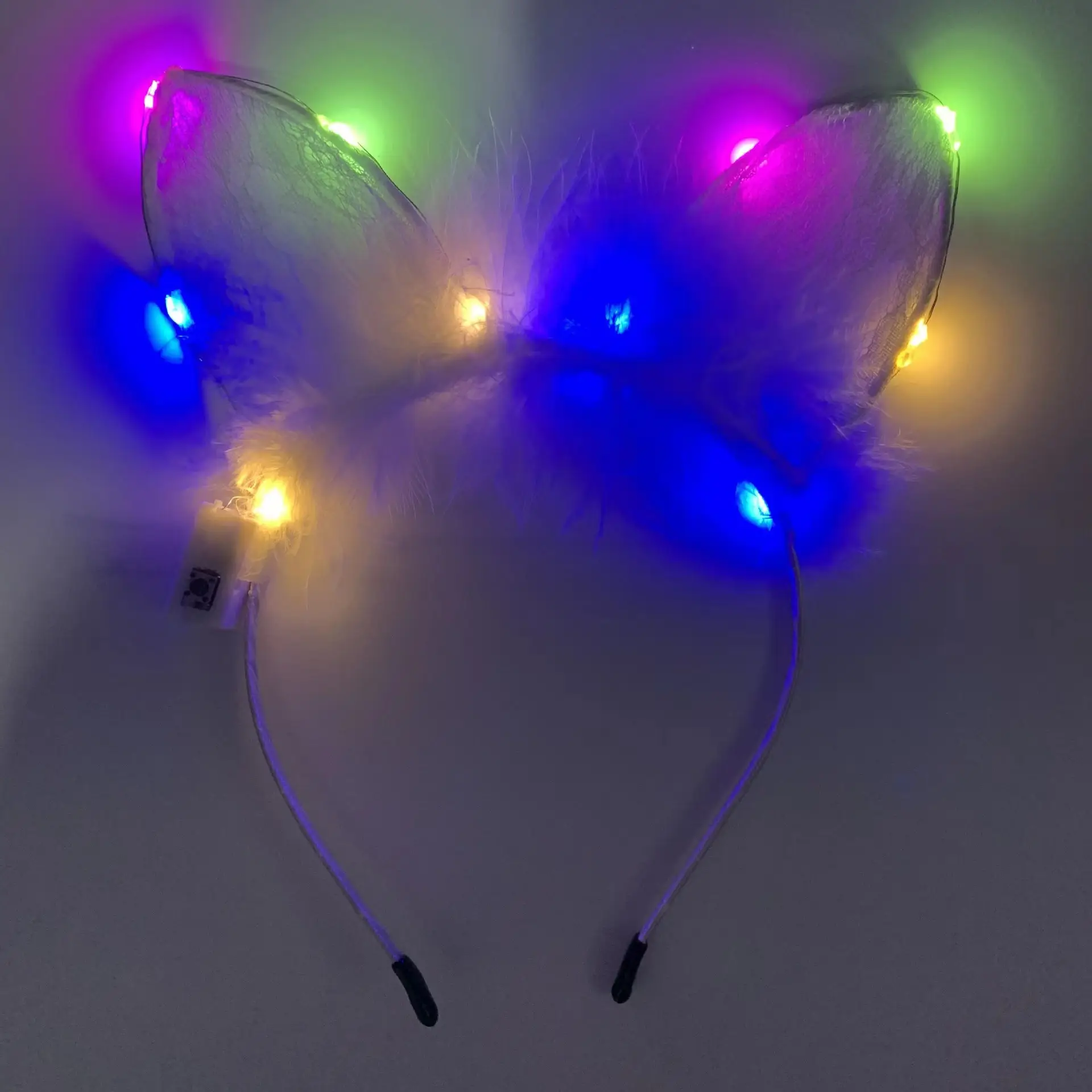 Korean Style Fox Cat Ear Headband with LED Light - Image 20