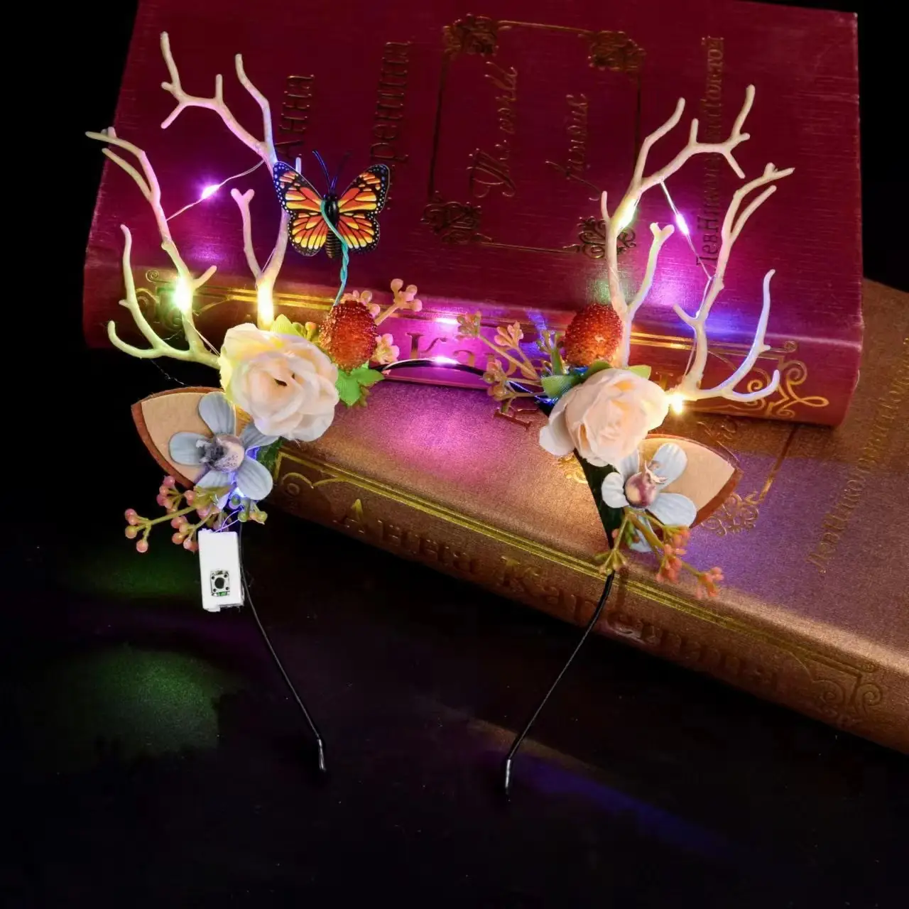 Korean Style Fox Cat Ear Headband with LED Light - Image 24