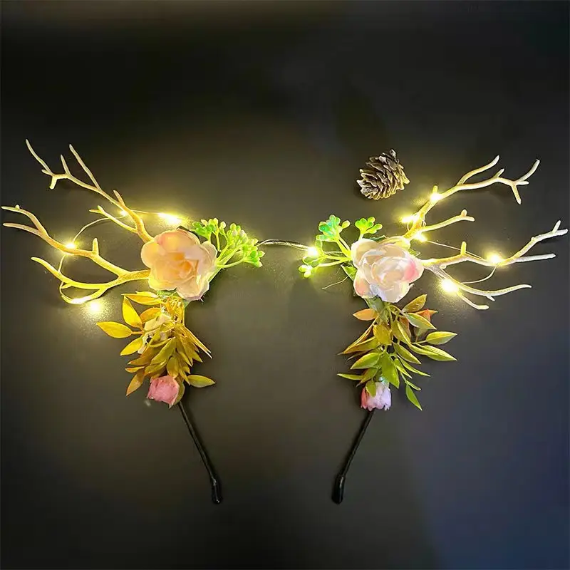 Korean Style Fox Cat Ear Headband with LED Light - Image 25