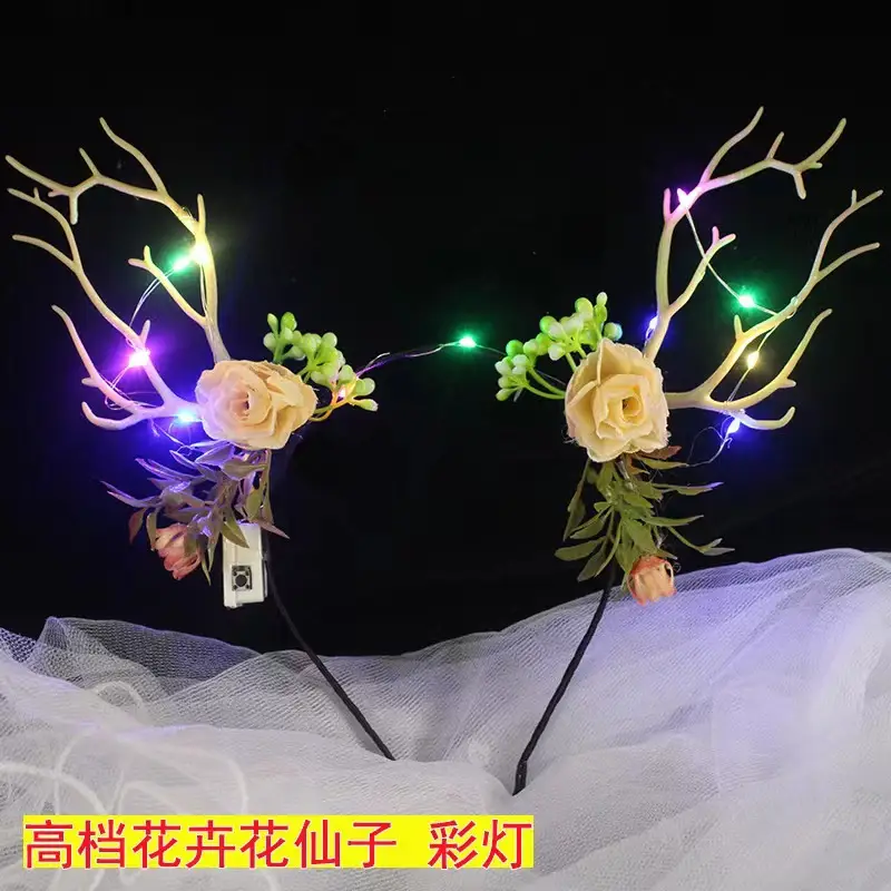 Korean Style Fox Cat Ear Headband with LED Light - Image 26