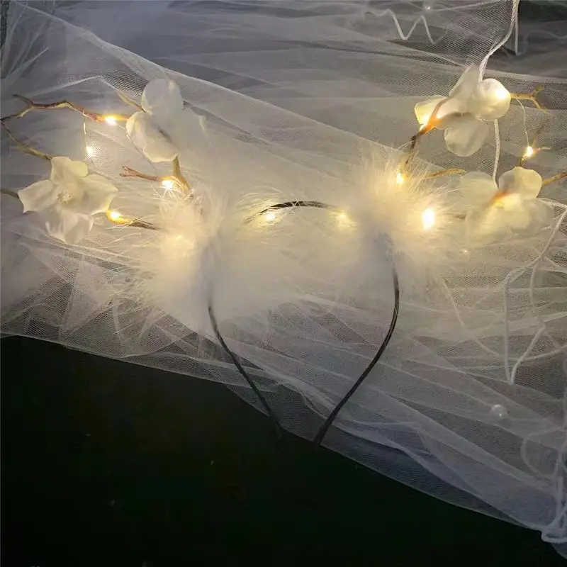 Korean Style Fox Cat Ear Headband with LED Light - Image 27