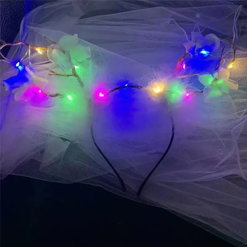 Korean Style Fox Cat Ear Headband with LED Light - Image 28