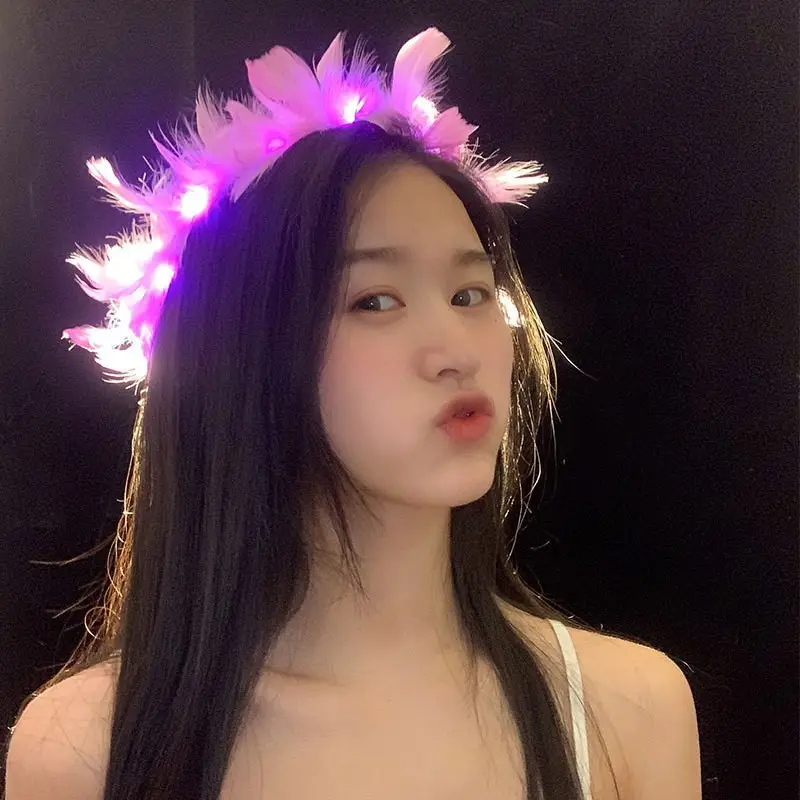 Korean Style Fox Cat Ear Headband with LED Light - Image 33