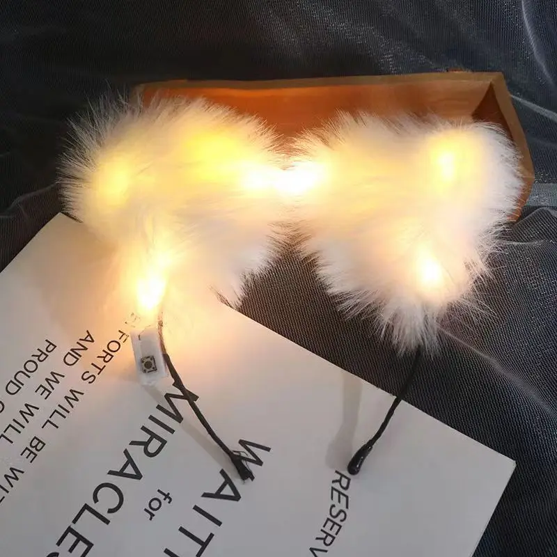 Korean Style Fox Cat Ear Headband with LED Light - Image 6