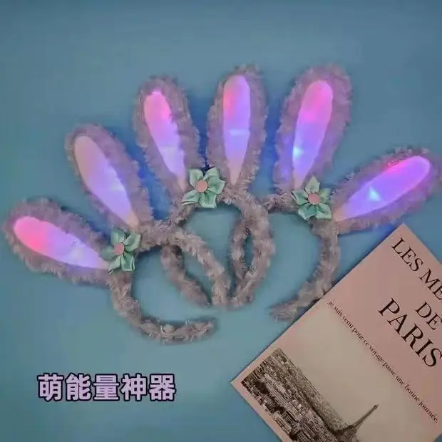 Korean Style Fox Cat Ear Headband with LED Light - Image 8