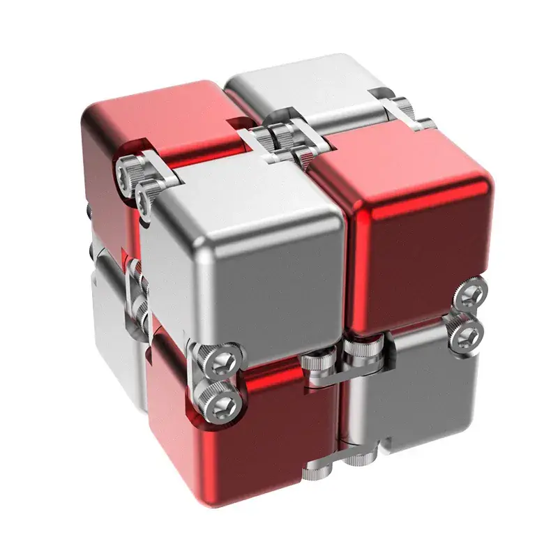 DIY Infinite Rubik's Cube-Red and Silver